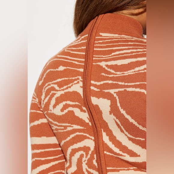 Fashion Nova Anna Sweater Midi Dress - Rust/combo - Picture 6 of 7